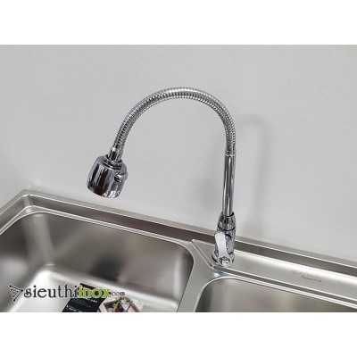 Vòi rửa bát đồng mạ crom, loại cổ mềm Vòi rửa bát đồng mạ crom, loại cổ mềm