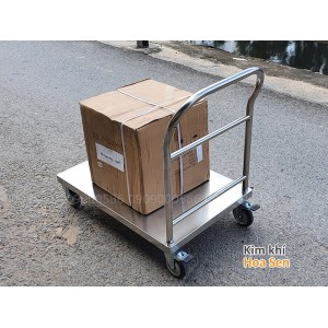 Xe chở hàng inox loại 1 tầng nhiều kích cỡ Xe chở hàng inox loại 1 tầng nhiều kích cỡ