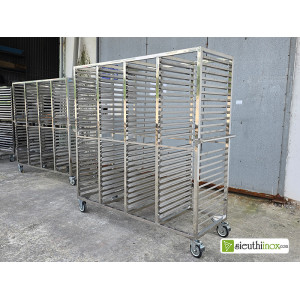 Xe đẩy chia khay - 200 khay cơm Xe đẩy chia khay - 200 khay cơm