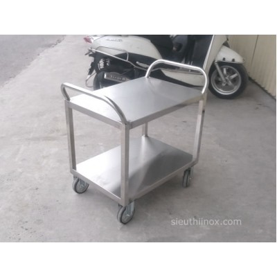 Xe đẩy inox 2 tầng 70x50 Xe đẩy inox 2 tầng 70x50
