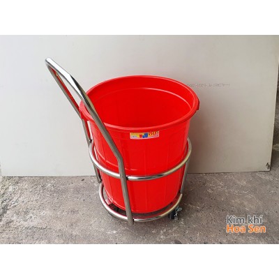 Xe đẩy có thùng đựng rác 80L
