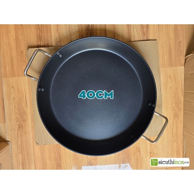 Chảo inox chống dính bếp từ công nghiệp, 40cm