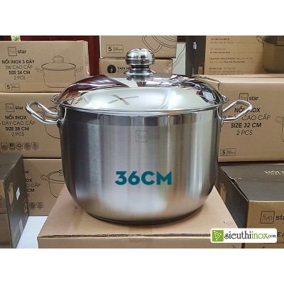 Nồi luộc gà, nồi hầm inox 3 đáy, Fivestar Nồi luộc gà, nồi hầm inox 3 đáy, Fivestar