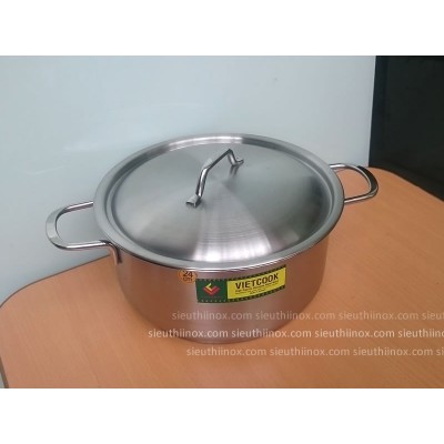 Nồi inox 3 đáy bếp từ, Vietcook