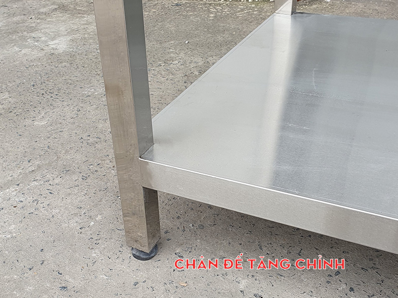 Bàn chặt inox 2 tầng có thanh cài dao