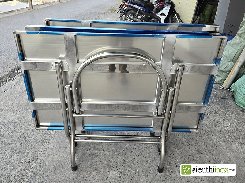 bàn xếp inox 1200x700