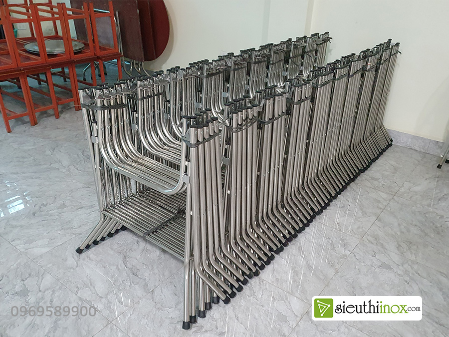 Chân bàn xếp inox