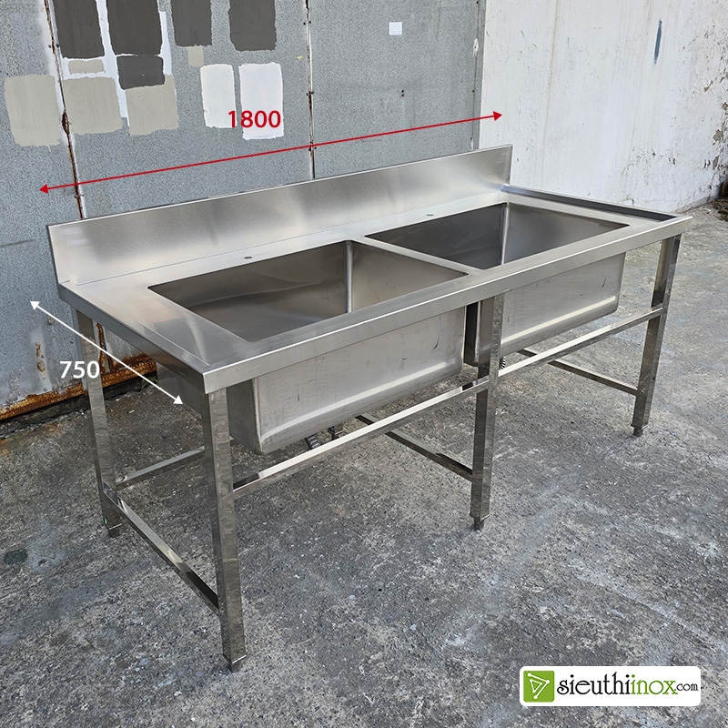 Chậu rửa công nghiệp 2 hố