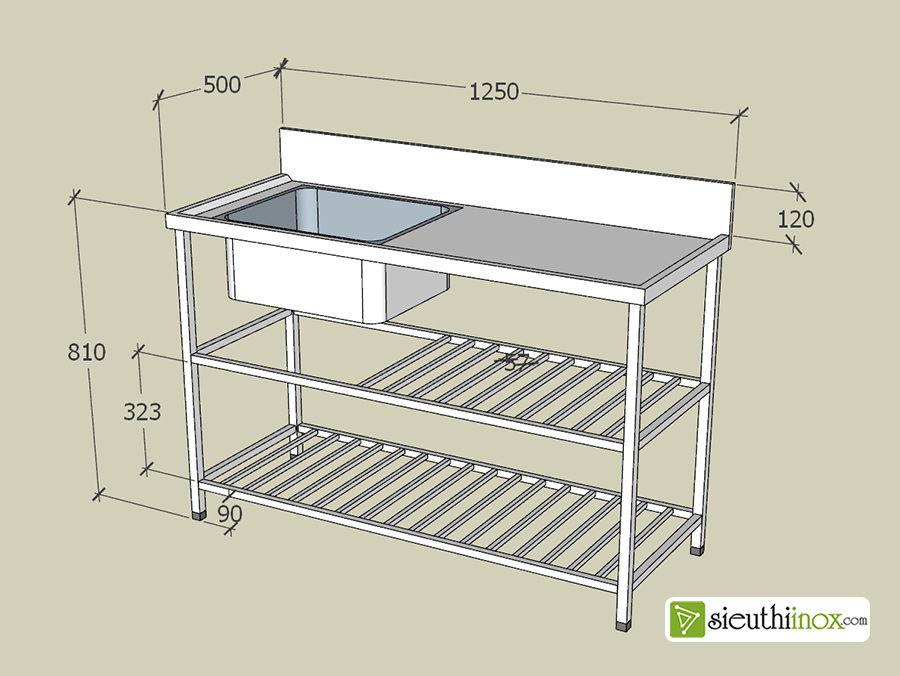 mẫu vẽ 3d chậu rửa có chân s50 1250