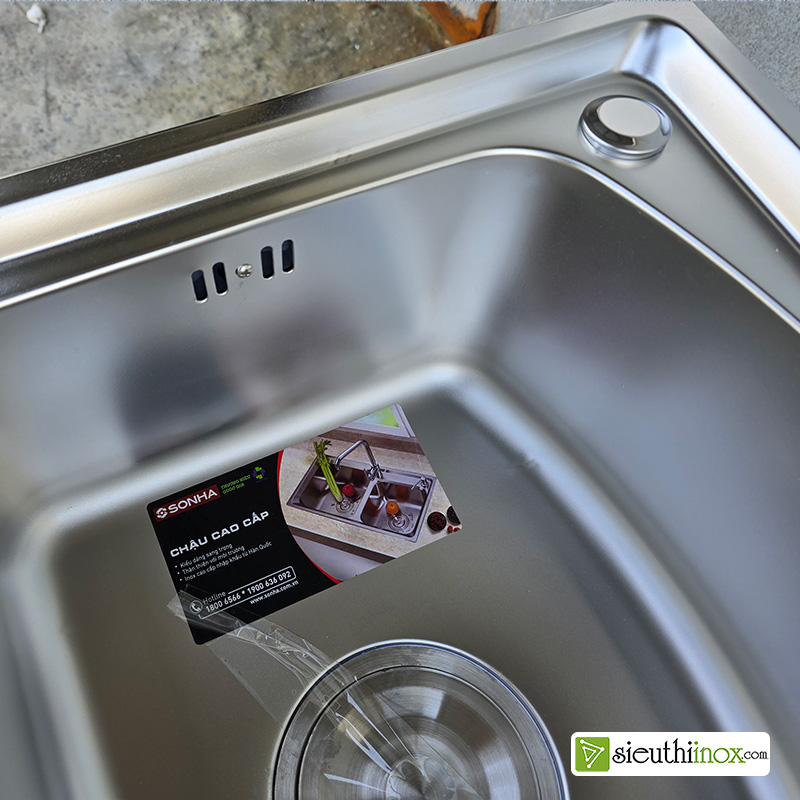 Chậu rửa 1 hố s50 sơn hà có chân giá