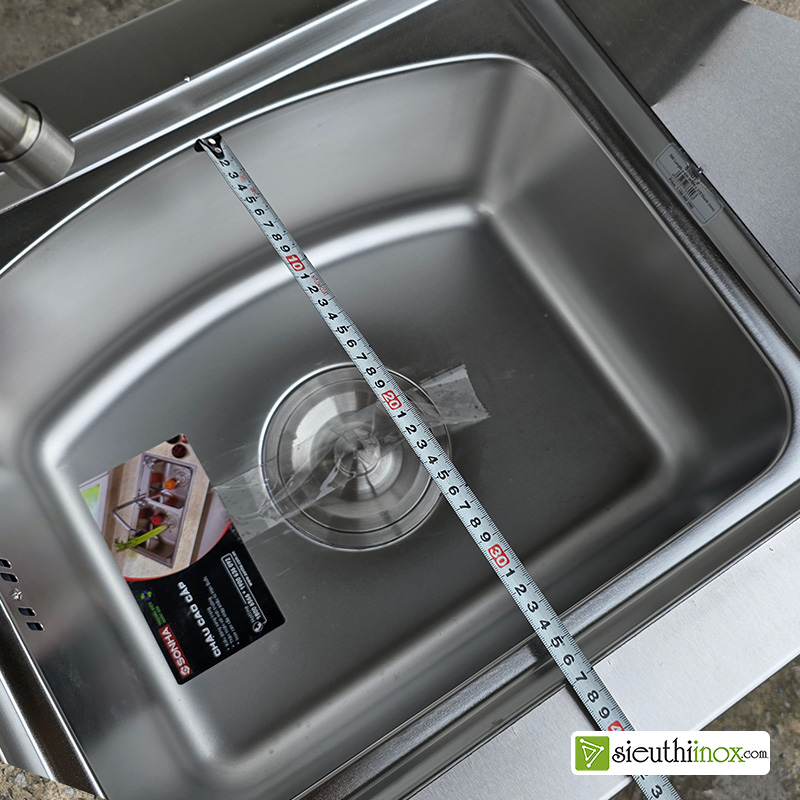 Kệ bếp inox kèm chậu rửa 1 hố có vòi