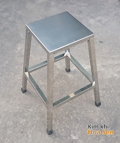 Ghế đẩu inox vuông