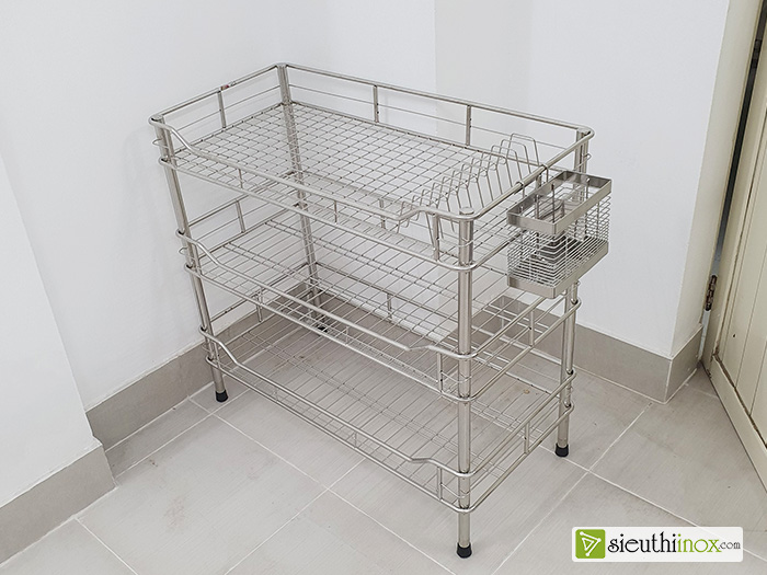 tầng úp đĩa của chạn bát inox 3 tầng