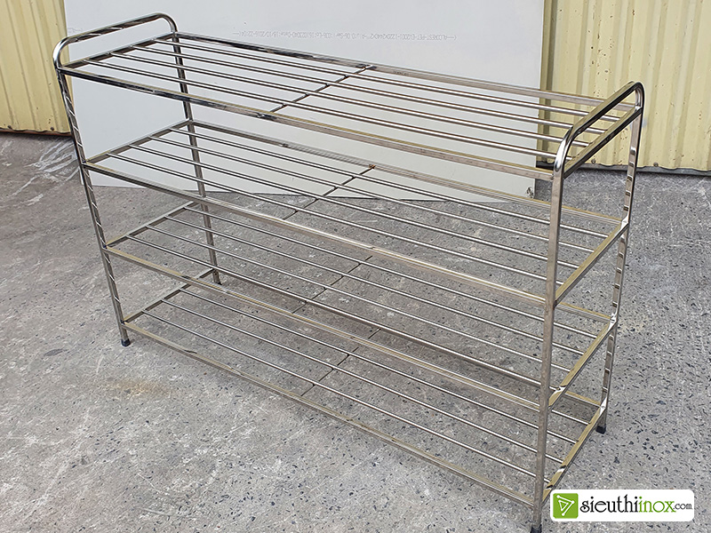 kệ để giày dép inox 4 tầng dài 1m