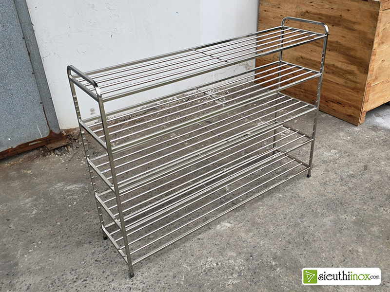 kệ để giày dép inox 5 tầng