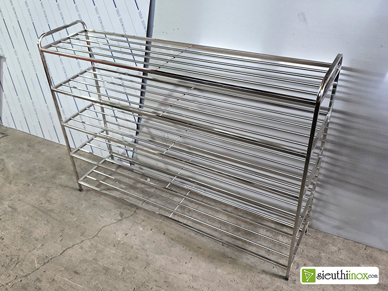 kệ để giày dép inox 5 tầng