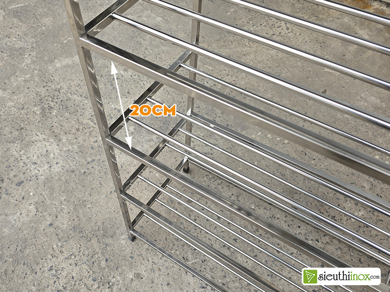 kệ để giày dép inox 5 tầng