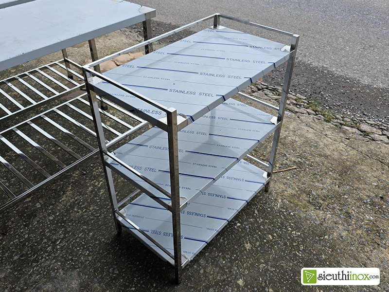 Kệ inox 3 tầng tấm