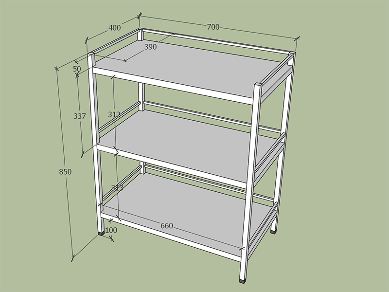 kệ inox 3 tầng tấm