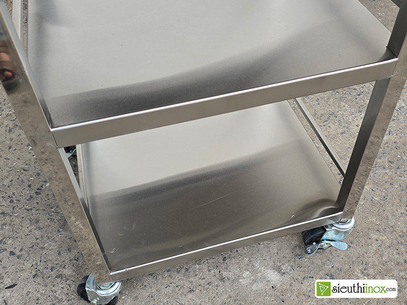 kệ inox 3 tầng có bánh xe