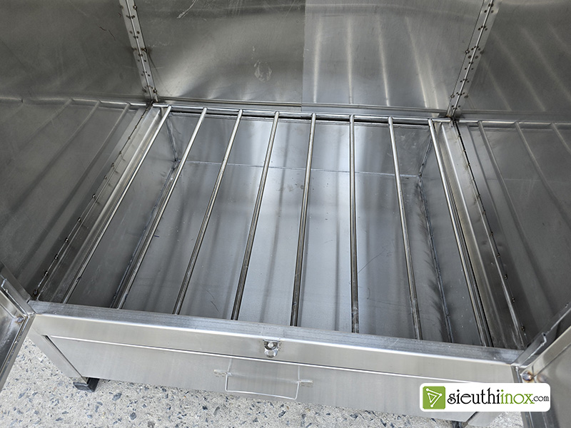 thùng hóa vàng inox 304 cỡ lớn