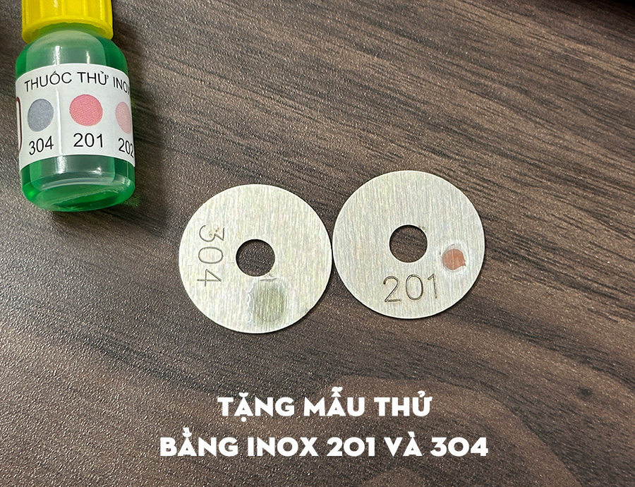 mẫu inox để test thử