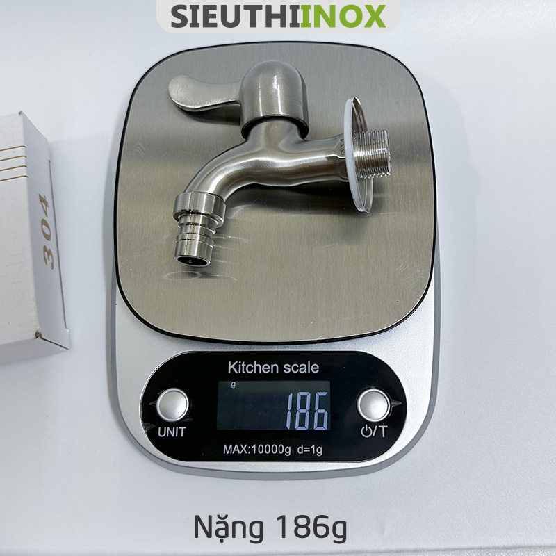 vòi rửa inox gắn tường, lắp sân vườn, as017