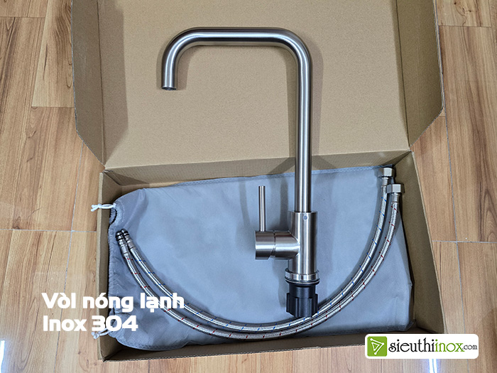 Vòi nóng lạnh cf004 inox 304