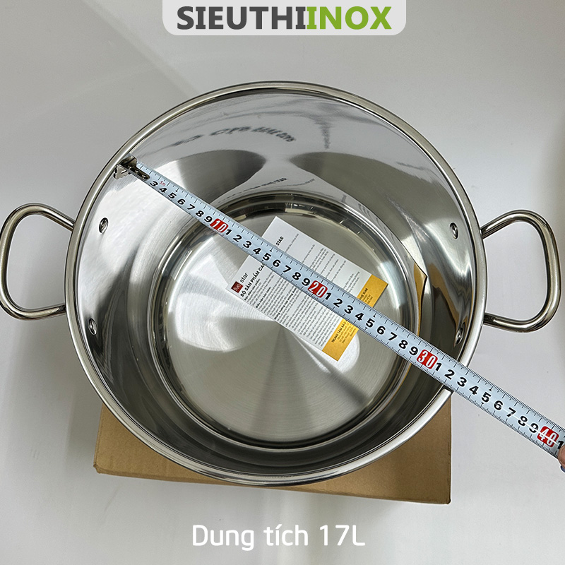 Nồi luộc gà inox 32cm, 3 đáy, Fivestar