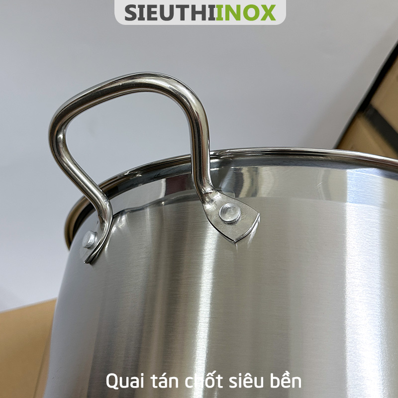 Nồi luộc gà inox 32cm, 3 đáy, Fivestar