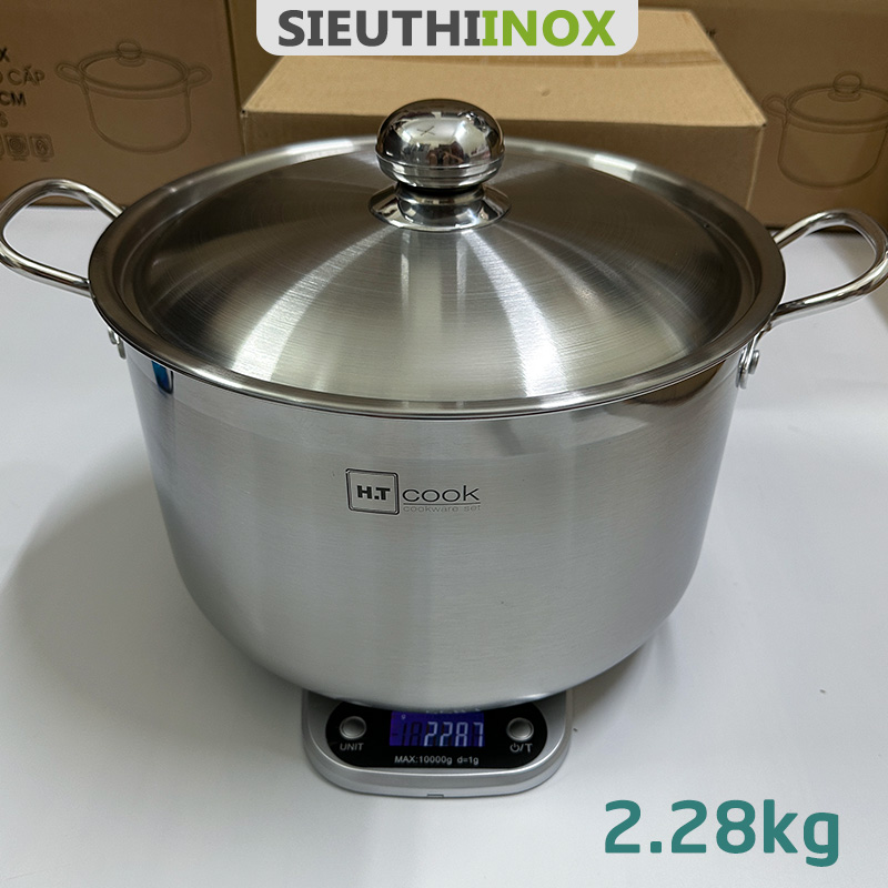 Nồi inox 1 đáy 32cm ht cook