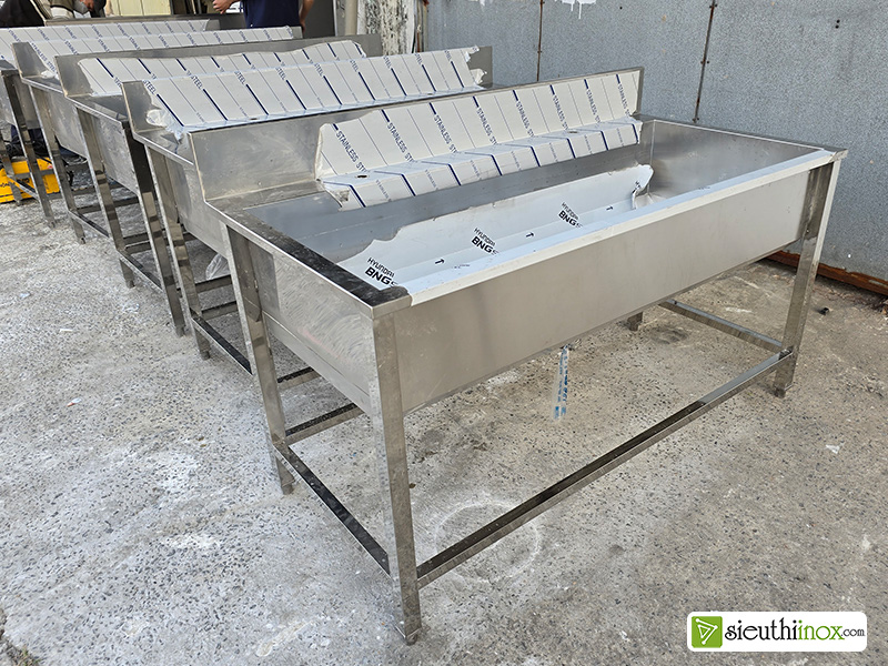 chậu rửa công nghiệp 1 hố dài 1500